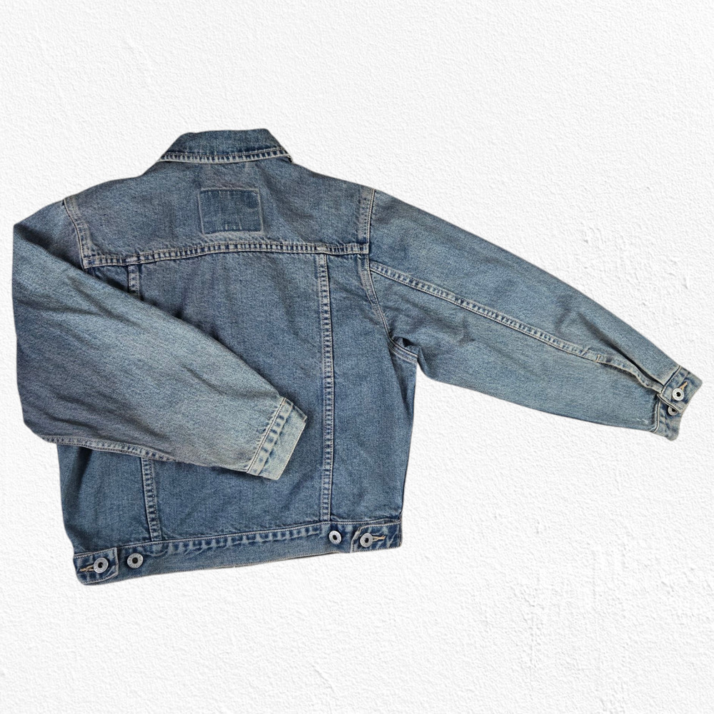 90s Vintage Arizona Classic Blue Wash Big Ring Denim Trucker Jacket Size Medium - Picture 7 of 7